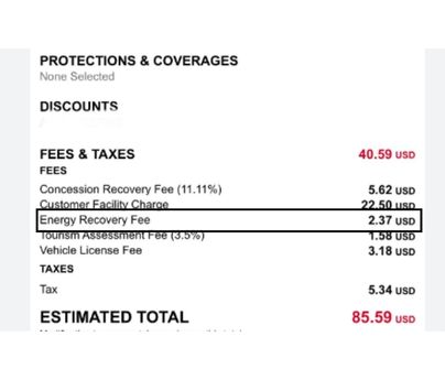 Another Snapshot of the energy recovery fee (ERF) from a particular bill