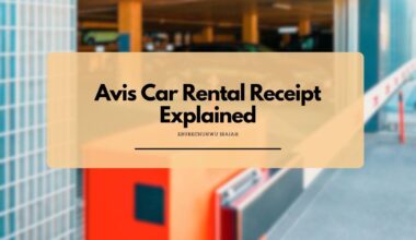Avis receipt explained