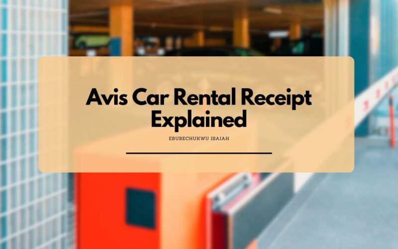 Avis receipt explained