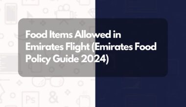 Food Items Allowed in Emirates Flight (Emirates Food Policy Guide 2024)