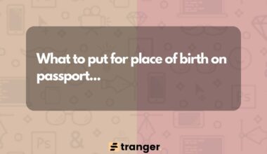 What to put for place of birth on passport
